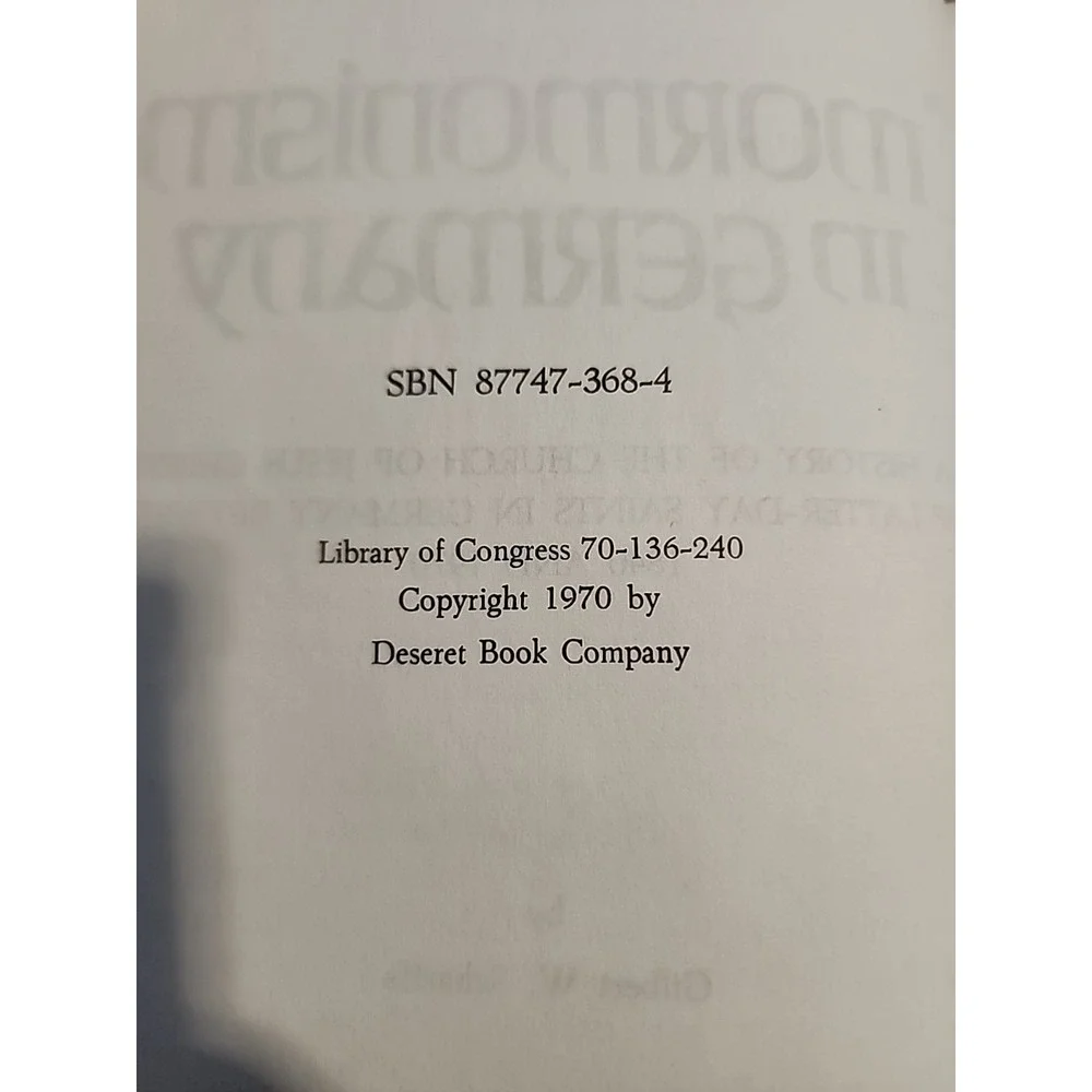 Mormonism in Germany;: A‎ history of the Church of Jesus Christ of Latter-Day